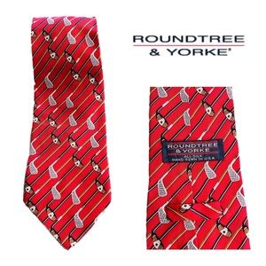 Roundtree & Yorke Hand Sewn Silk Golf Club Tie